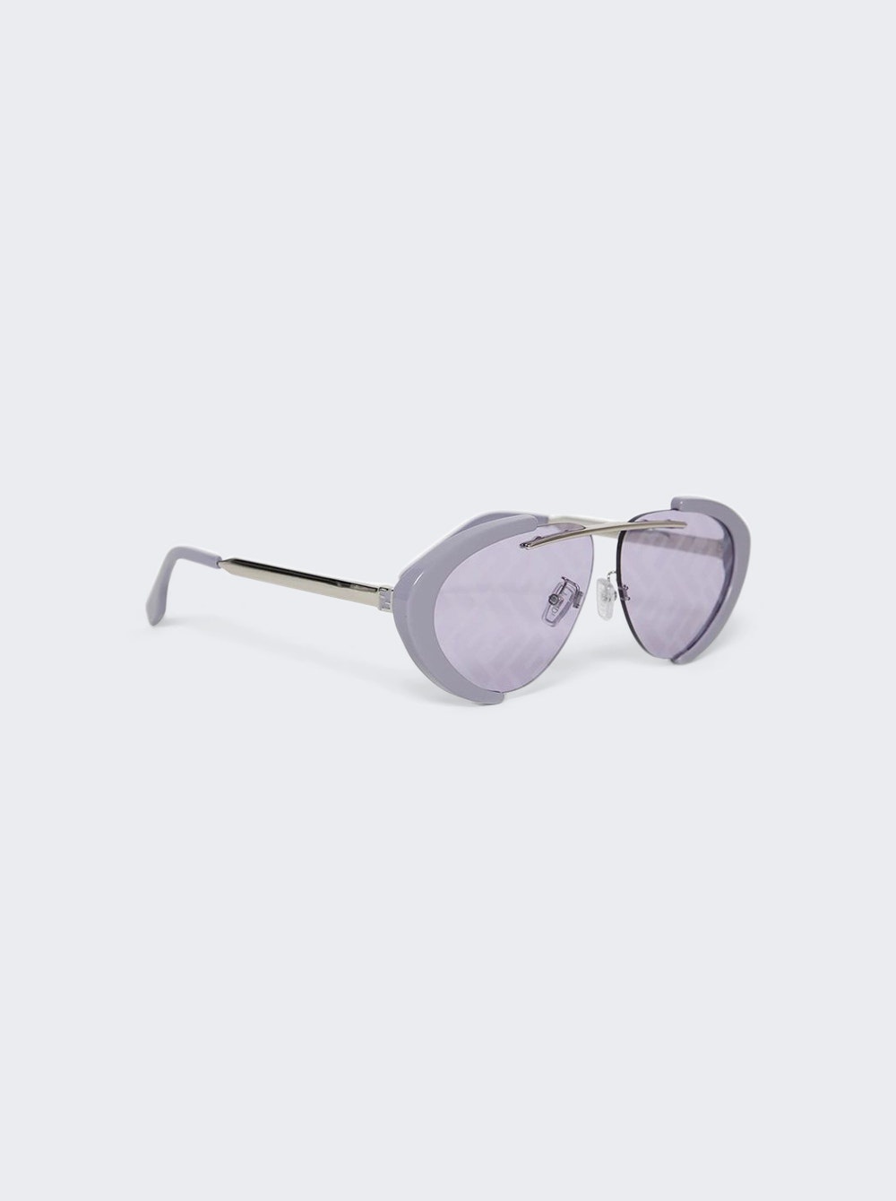 Shiny Violet With Bordeaux Mirror Sunglasses - 2