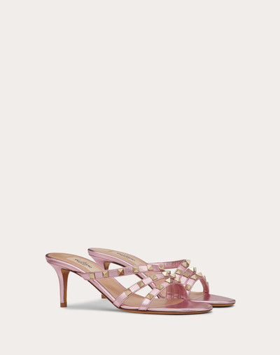 Valentino Rockstud Laminated Nappa Slide Sandal 60 mm / 2.4 in. outlook