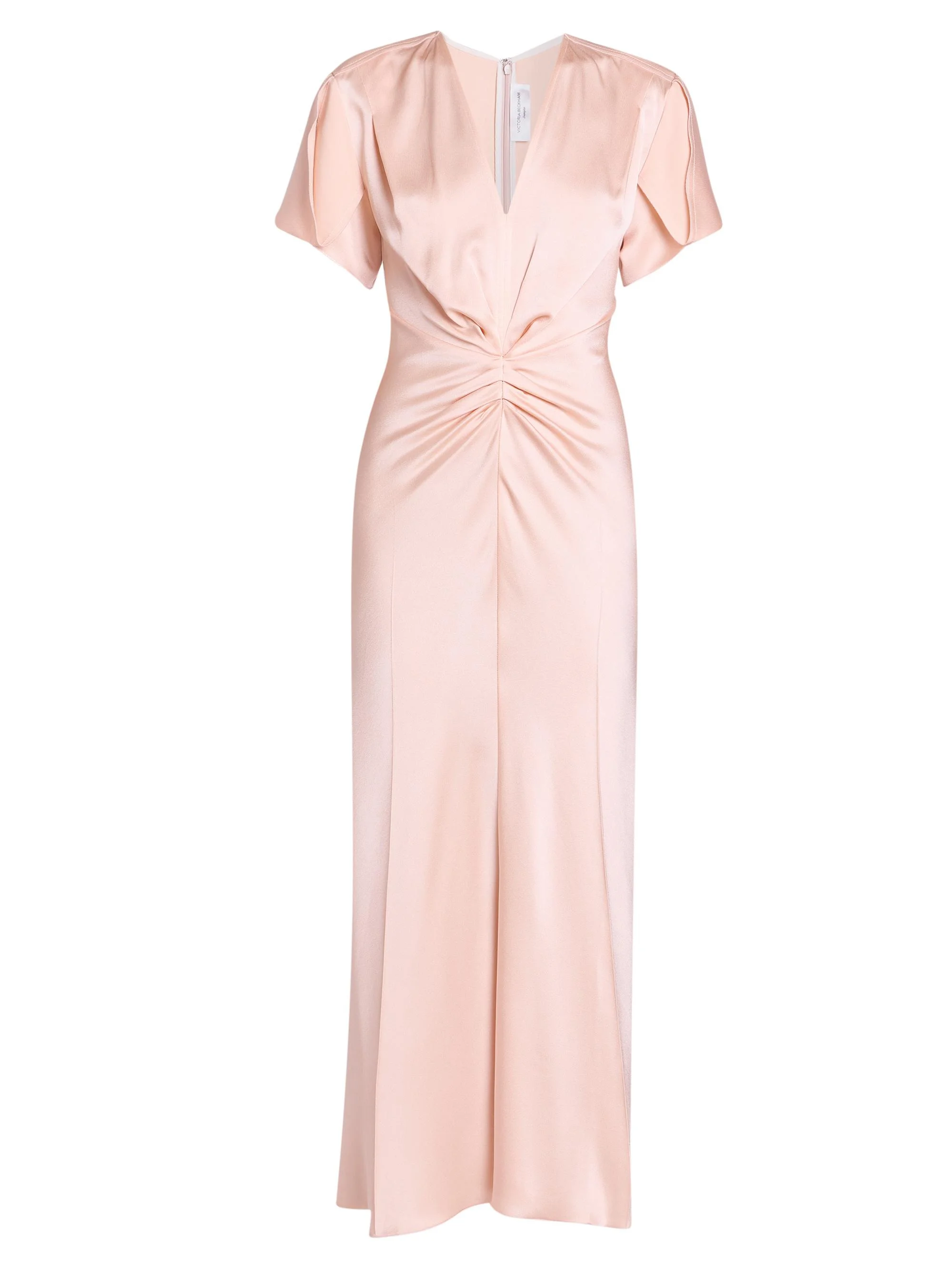 Women's Eve Satin Gathered Waist Midi-Dress - Blossom - 1