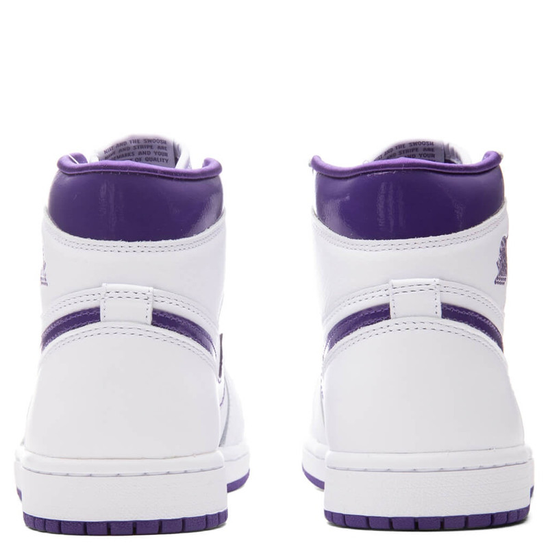 Jordan AIR JORDAN 1 RETRO HI WOMEN'S - WHITE/COURT PURPLE outlook