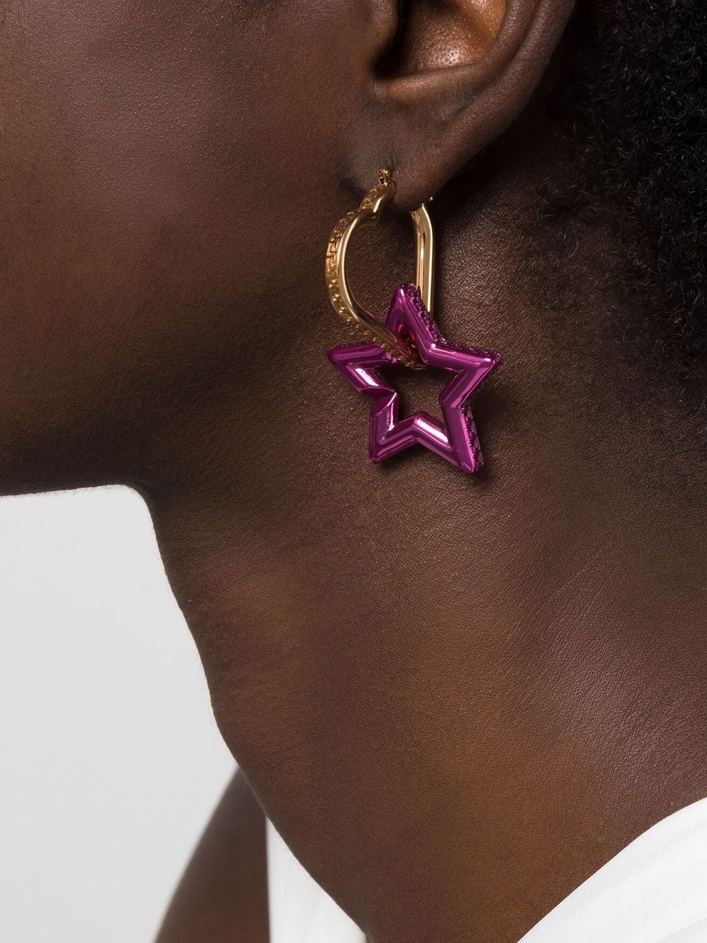 ピアス Versace Heart Star Drop-Hoop Earring Versace Goldtone Star & Heart Drop Earrings | Saks Fifth Avenue