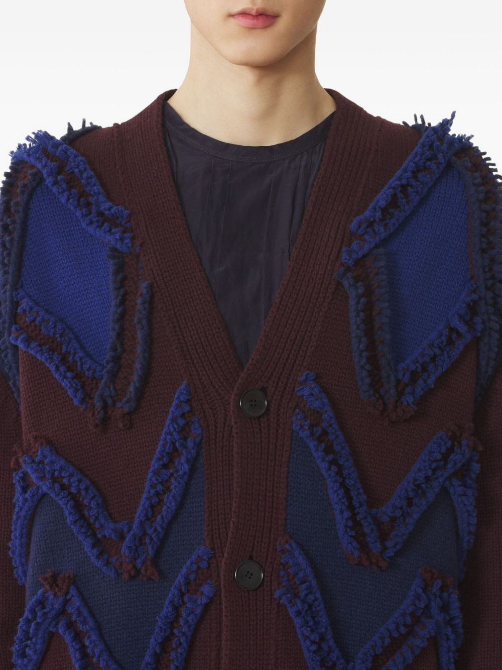 patterned-jacquard cardigan - 5