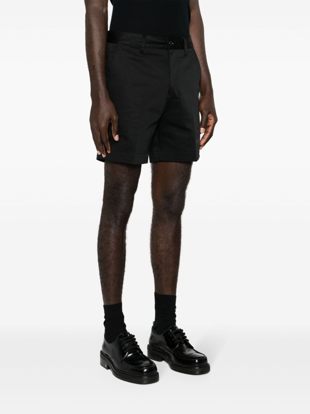 mid-rise cotton bermuda shorts - 3