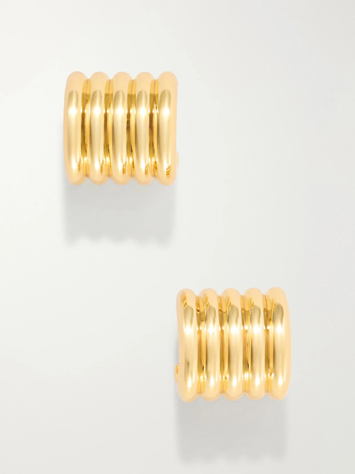 Hollyhock Small Gold-tone Earrings - 1