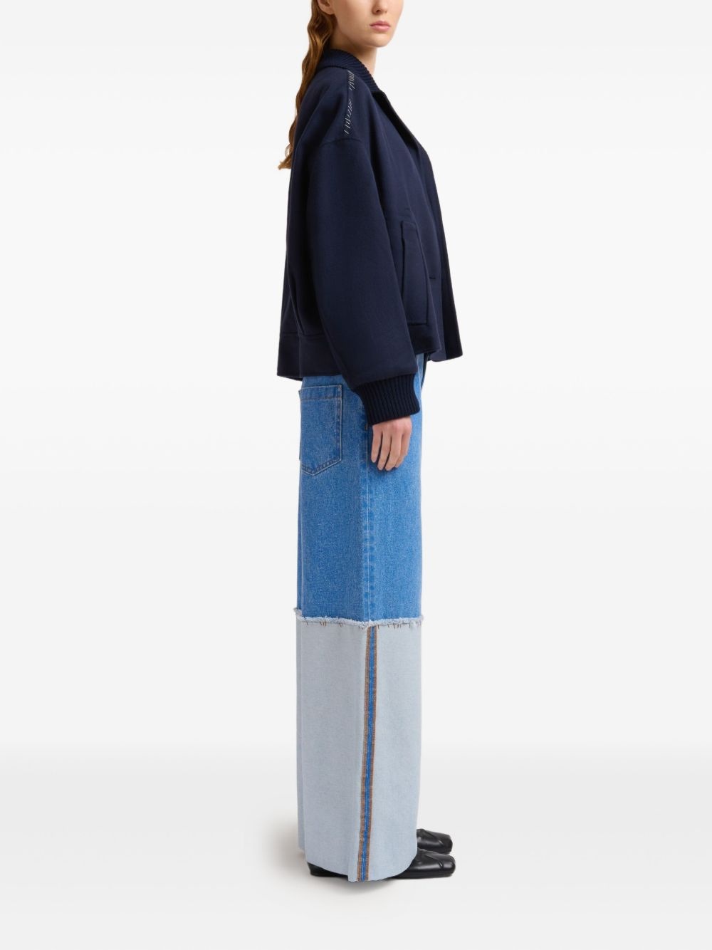 panelled jeans - 3