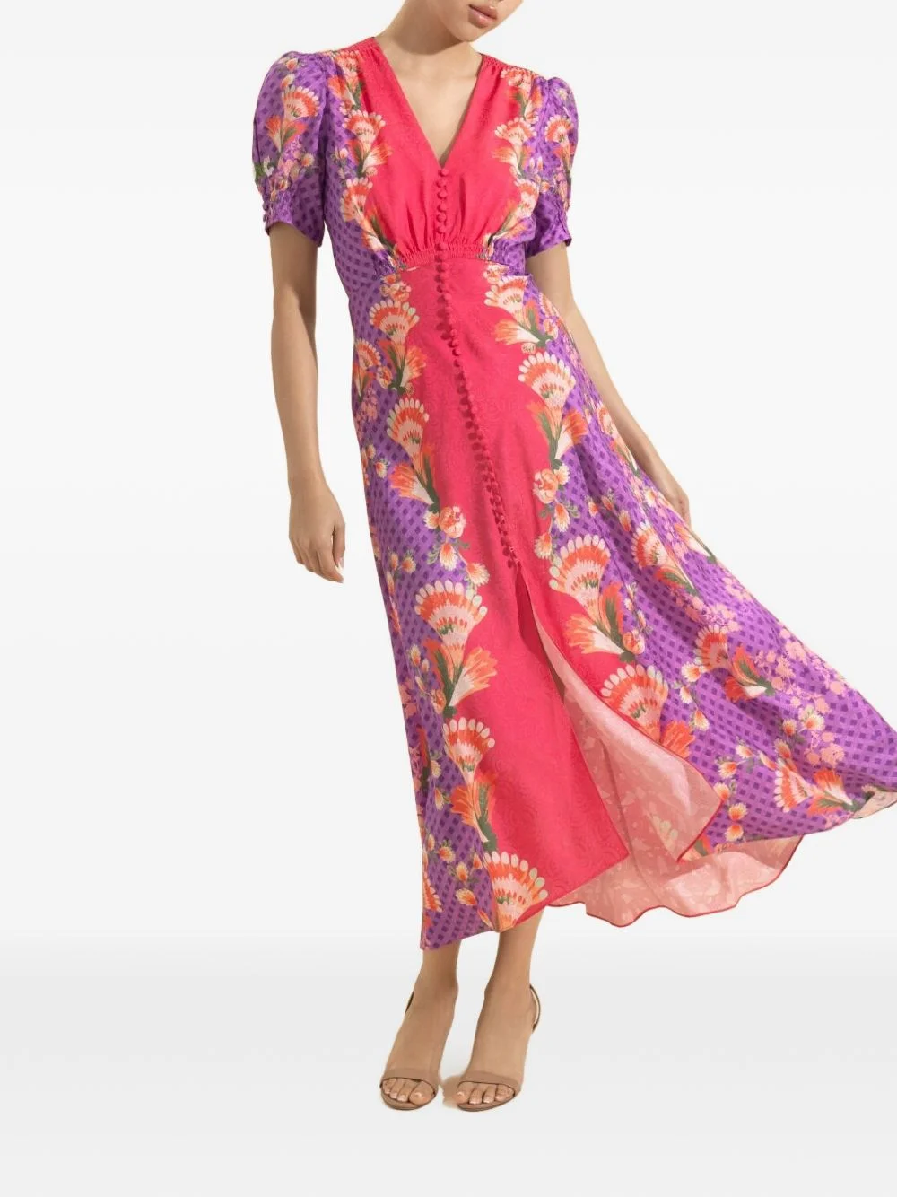 Lea floral-print maxi dress - 1