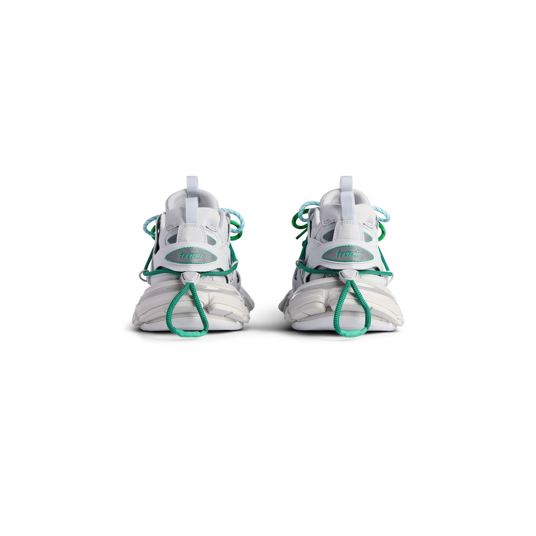 Men's Track Trail Laces Sneaker in Grey/green/blue - 5
