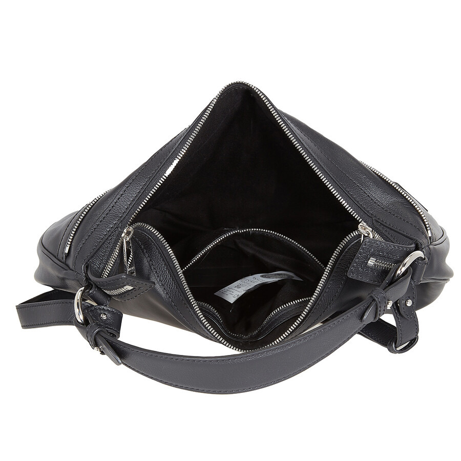 Open Box - Versace Black Repeat Hobo Bag - 5