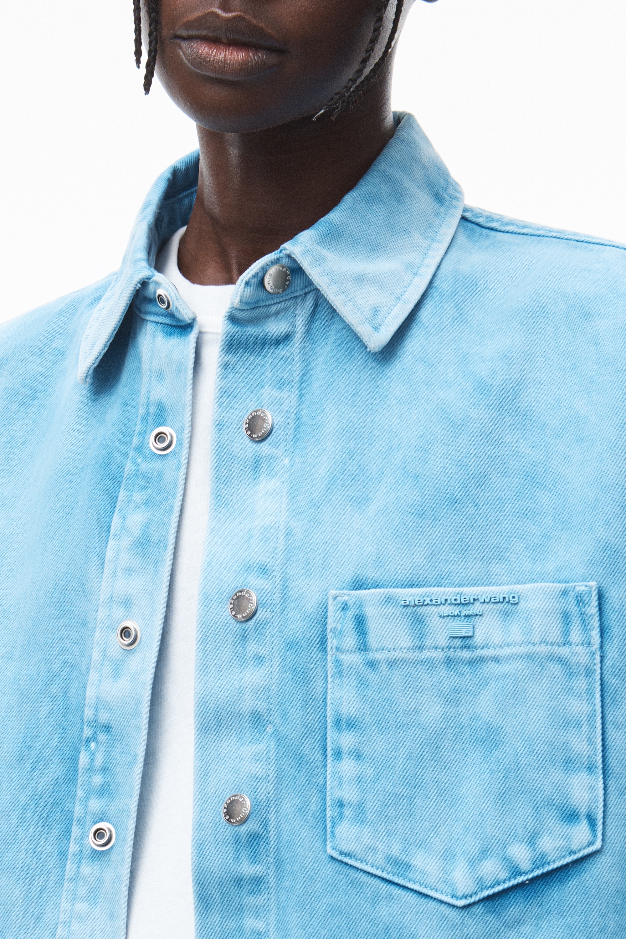 OVERSIZED SHIRT IN ACID WASH DENIM - 3