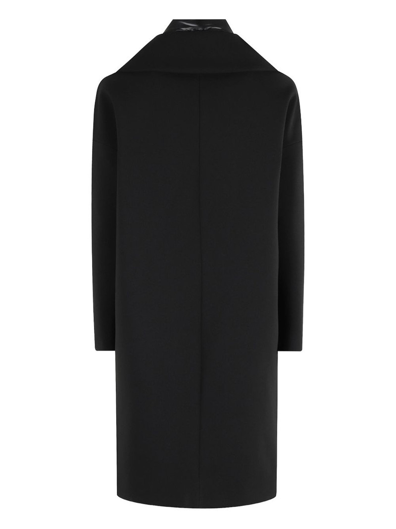 Herno detachable-collar single-breasted wool coat outlook