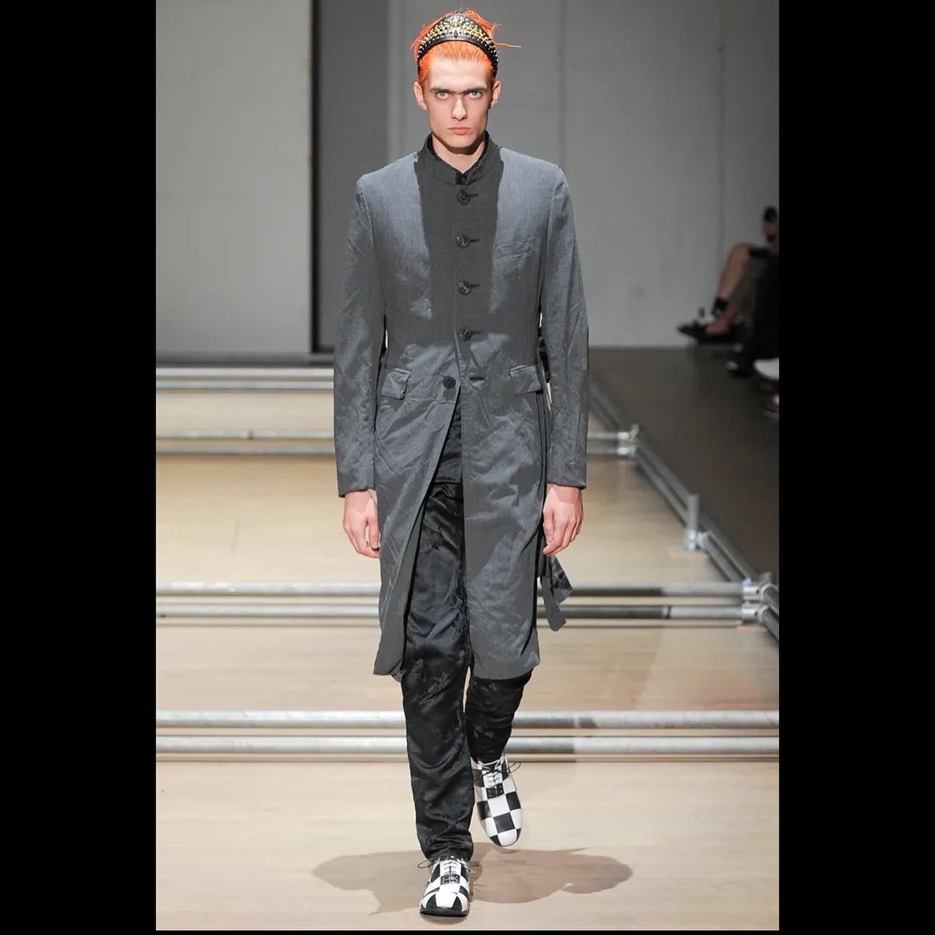 Comme des garçons Homme plus cut-out wool long coat S - 2