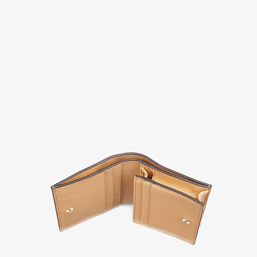 Beige nappa leather wallet - 4