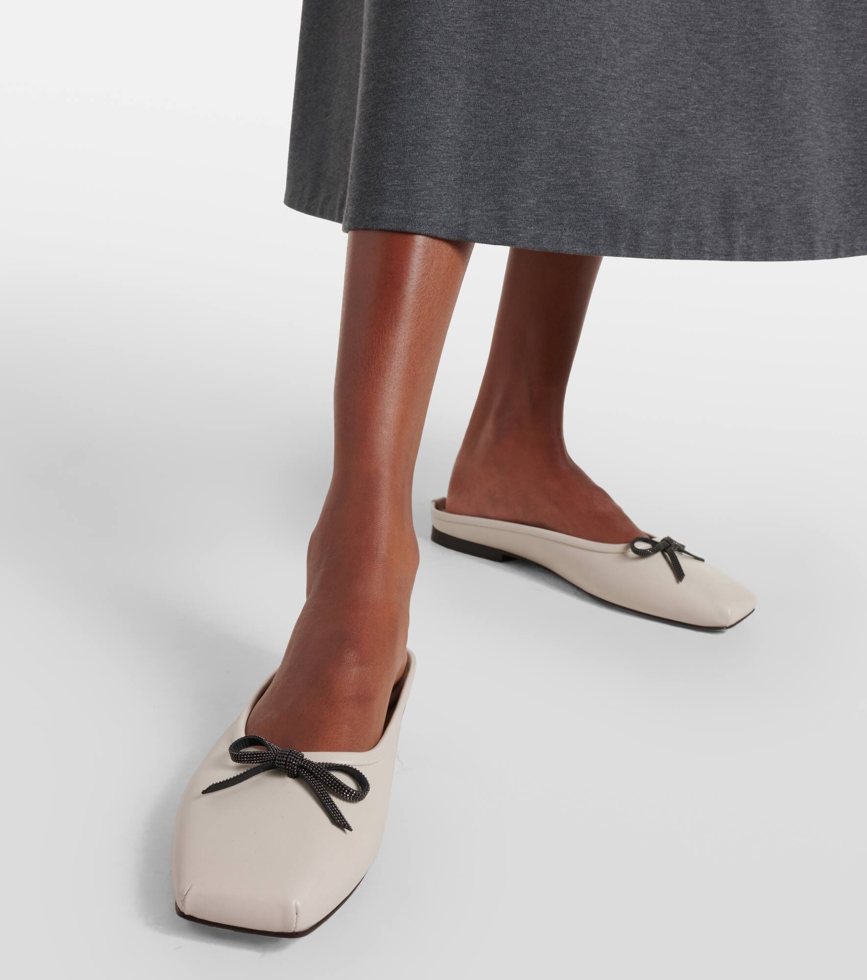 Leather ballet flats - 4