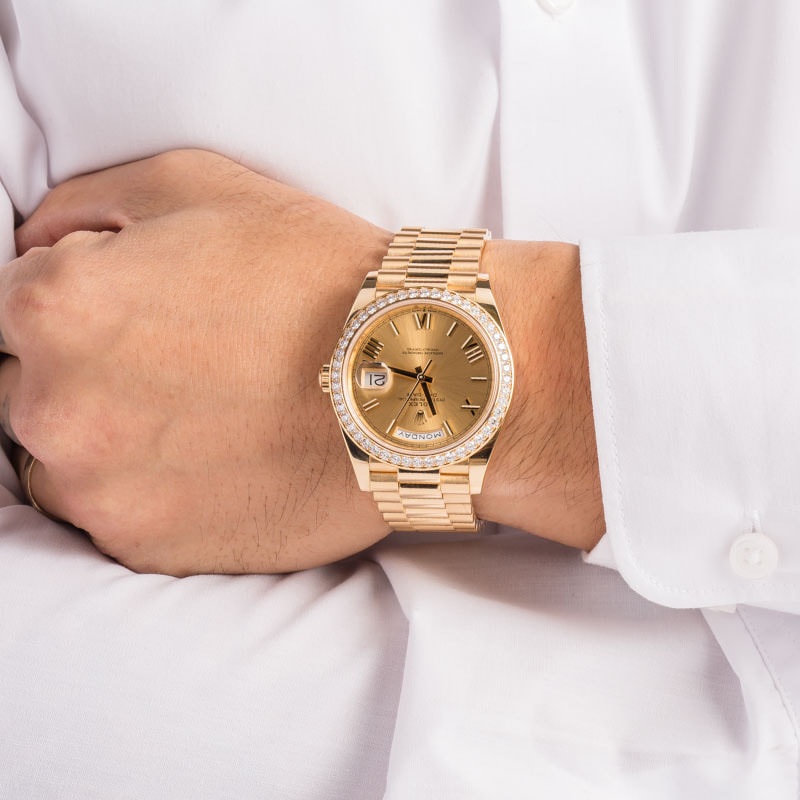 Rolex Day-Date 40 Ref 228348 Champagne Roman Dial - 5