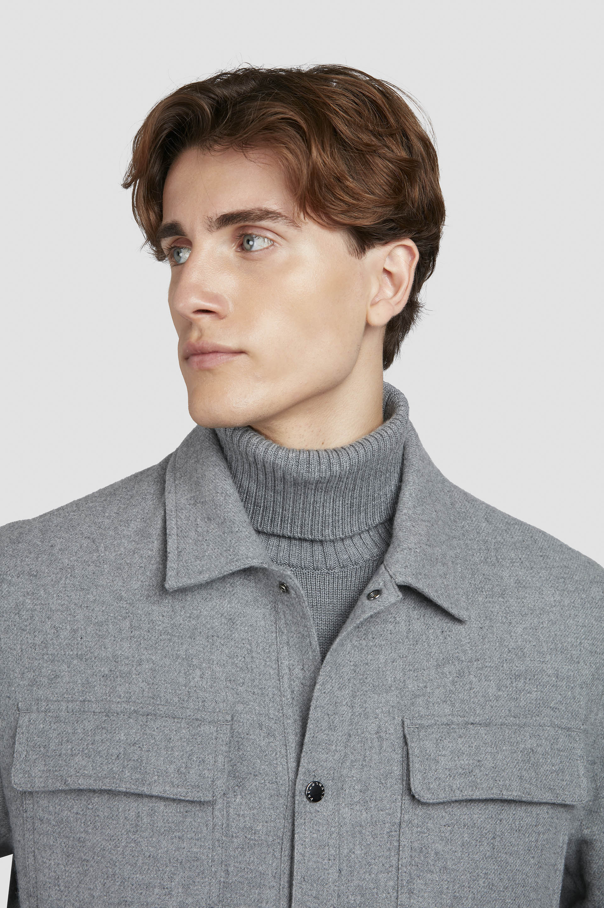 QUILTED WOOL AND CASHMERE SHACKET - 4