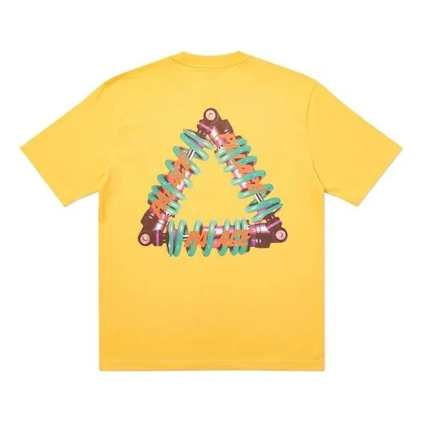 PALACE Tri-Pumping Pattern Printing Short Sleeve Unisex Yellow PAL-SS20-96 - 1