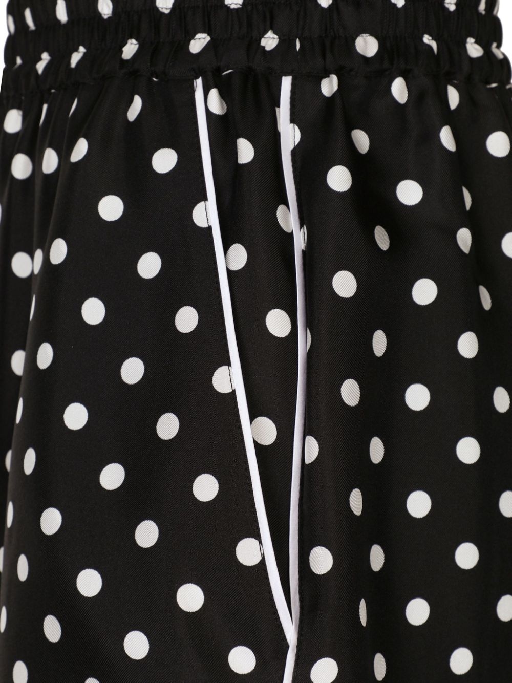 polka-dot silk twill shorts - 6