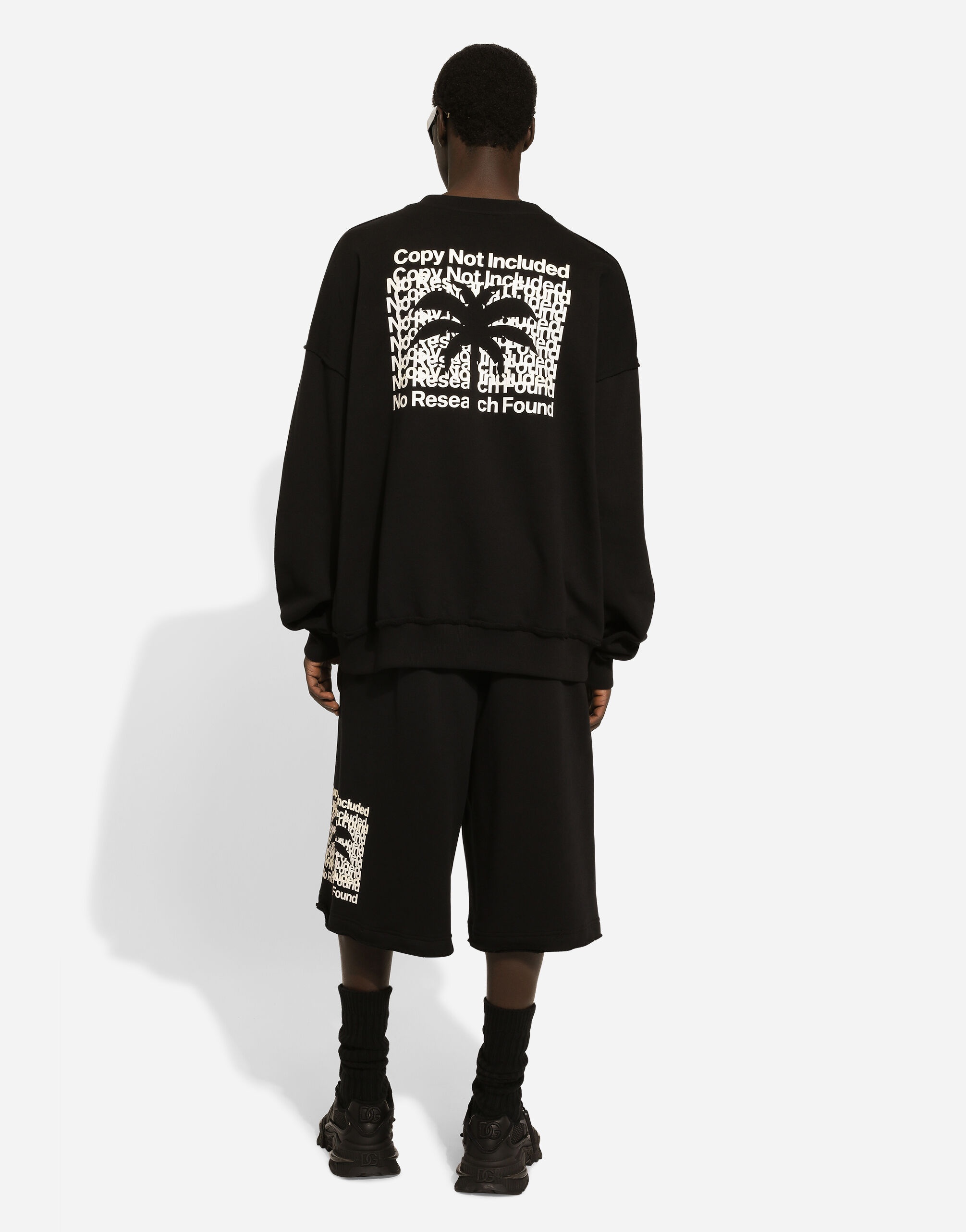 Banana-tree-print jogging shorts - 3