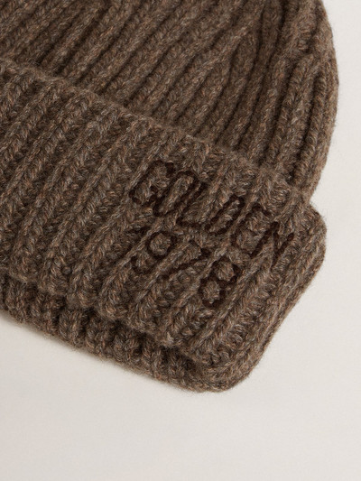 Golden Goose Ash brown beanie in cashmere blend wool outlook