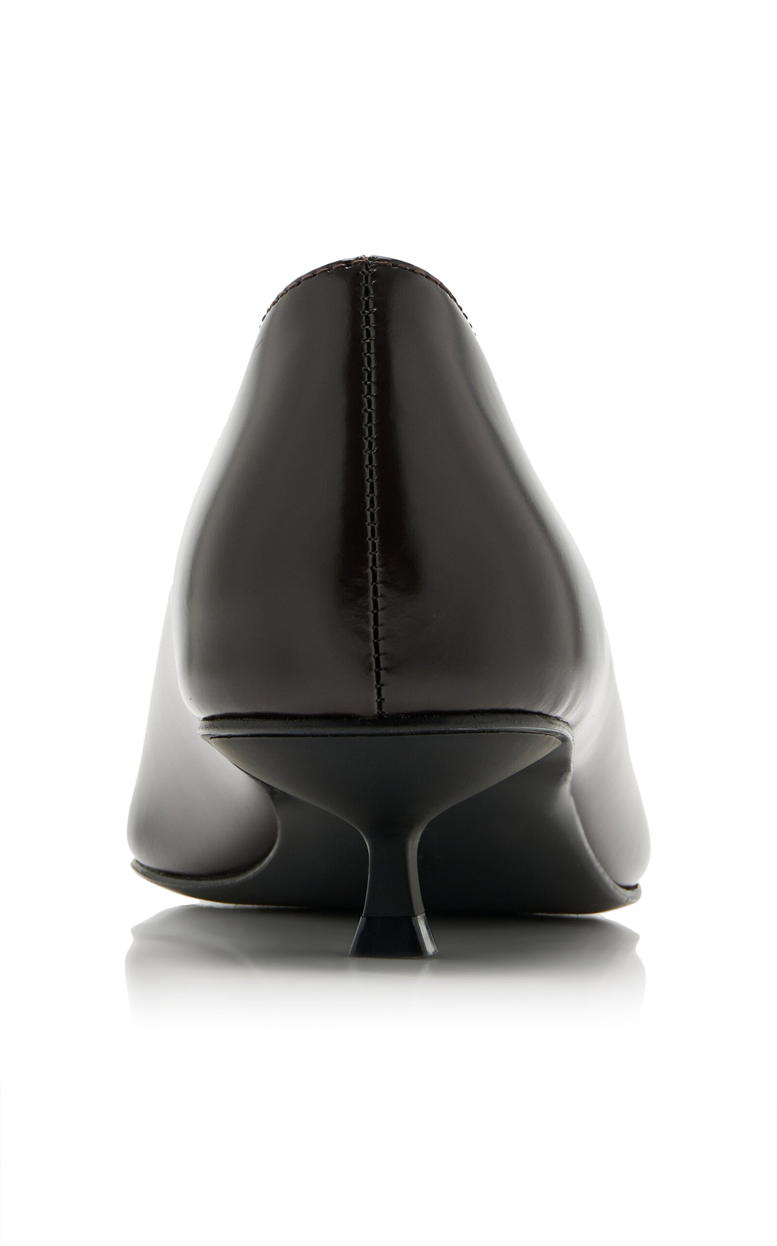 Square Toe Leather Pumps brown - 4
