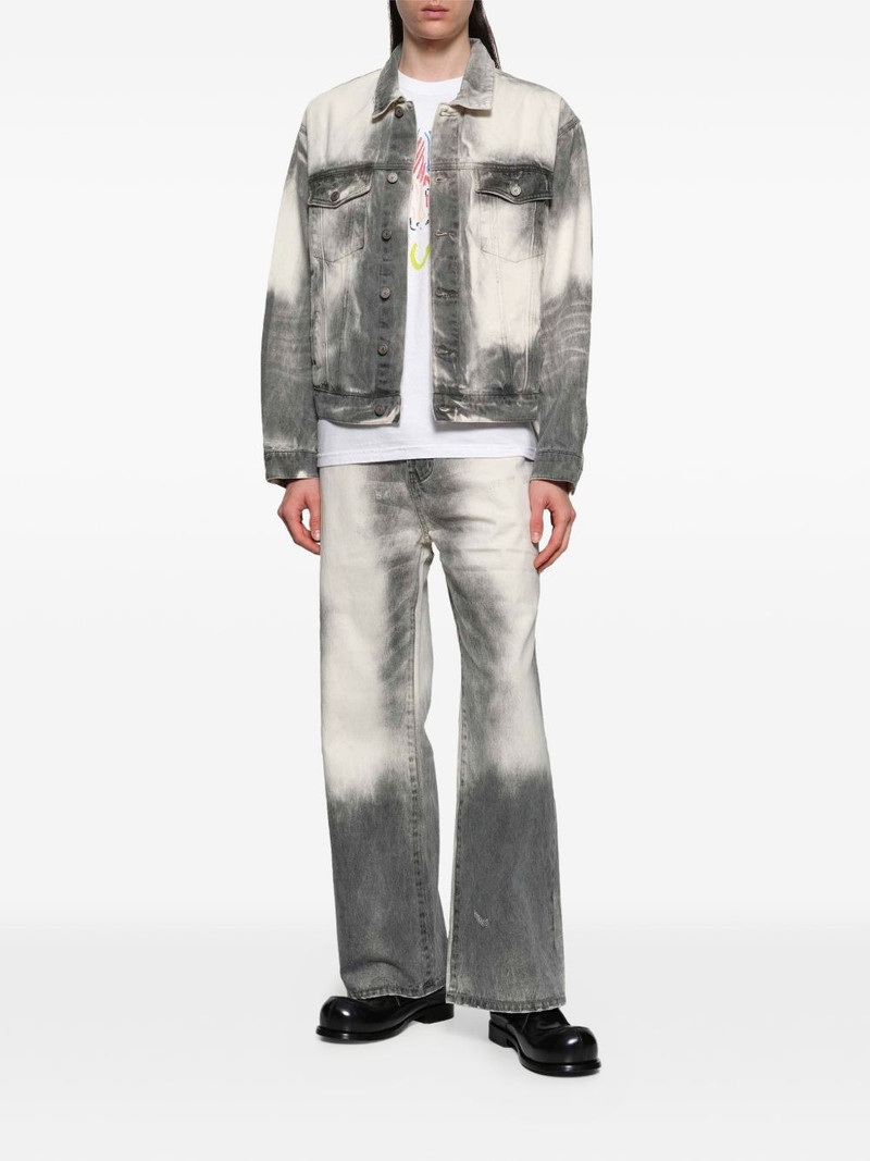 KidSuper White Washed Doves denim jacket outlook