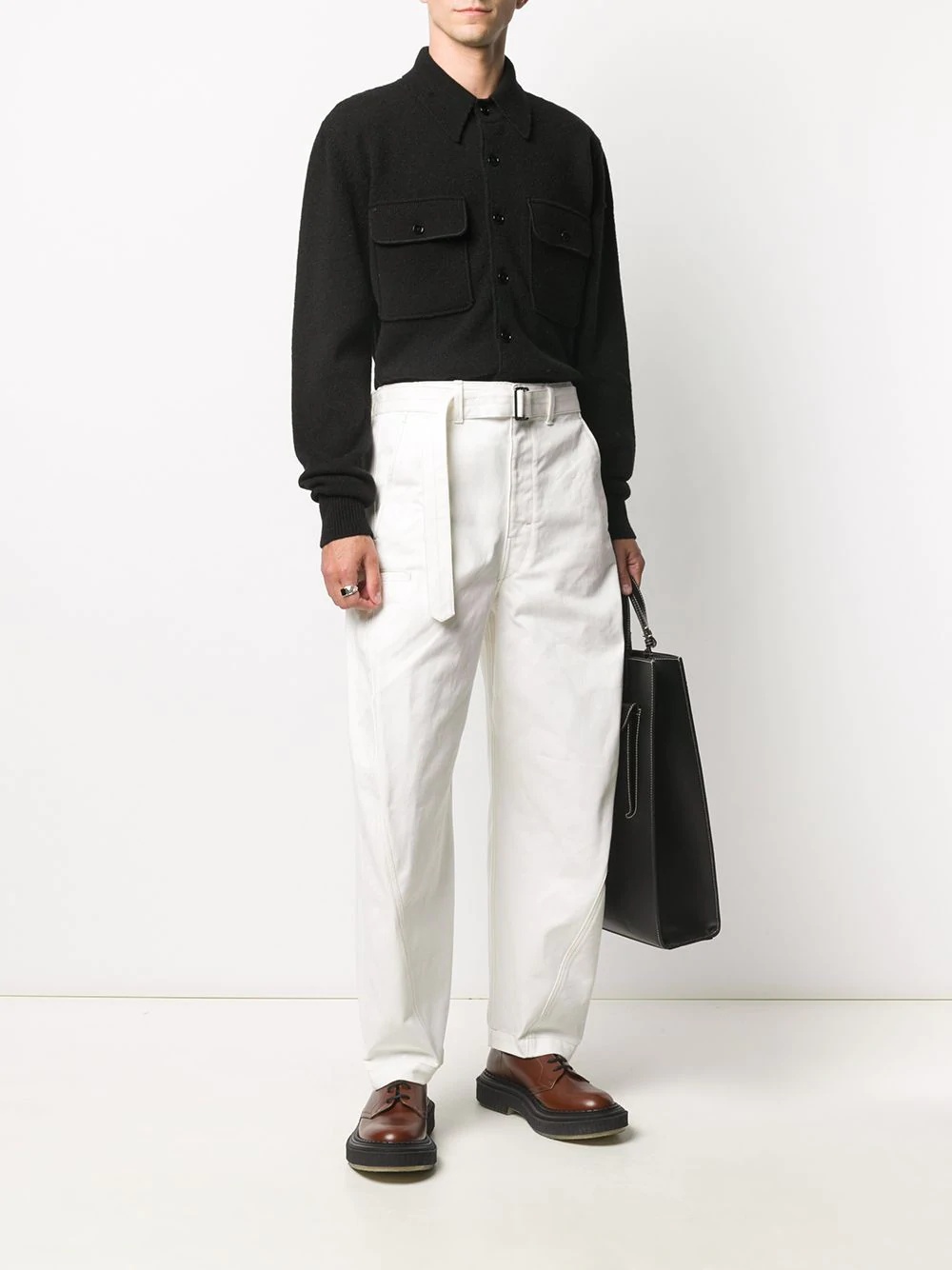 Twisted mid-rise trousers - 2