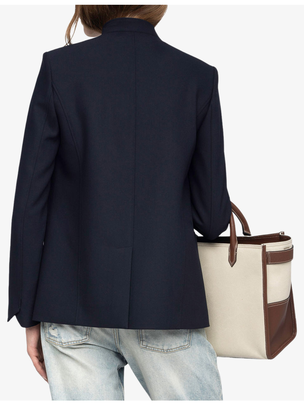 Verysa Stand-Collar Stretch-Woven Blazer - 4