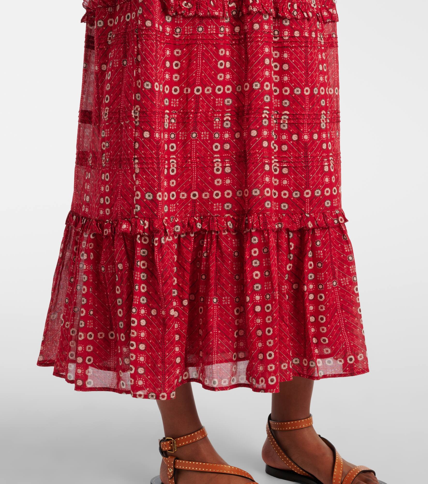Diya printed cotton maxi skirt - 5