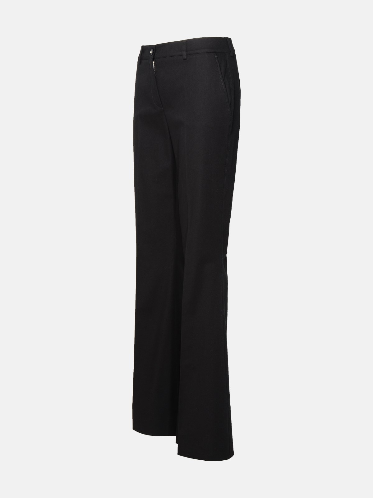 BLACK COTTON TROUSERS - 2