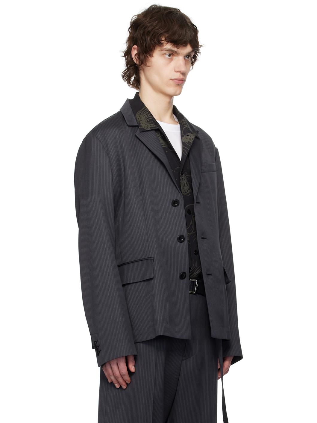 Gray Doeskin Blazer - 2