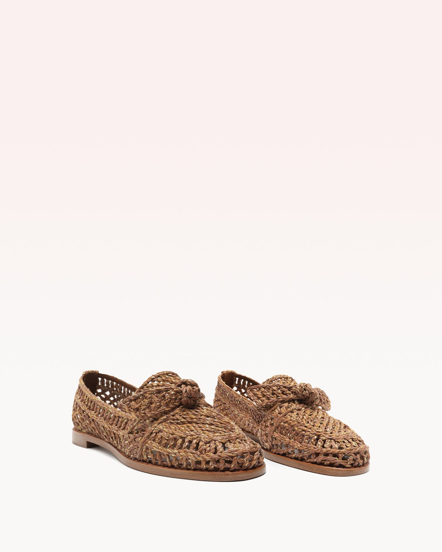 RAFFIA PENNY LOAFER BROWN - 2