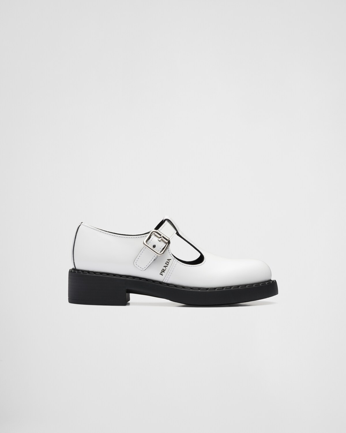 Brushed-leather Mary Jane T-strap shoes - 4