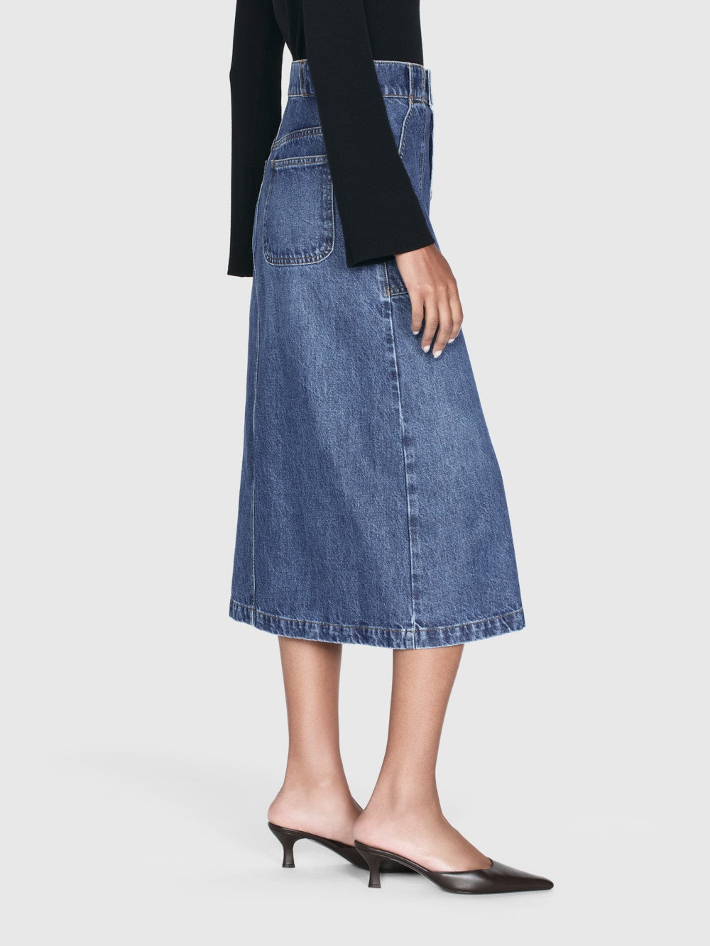 Modern Pocket Midi Skirt in October - 5