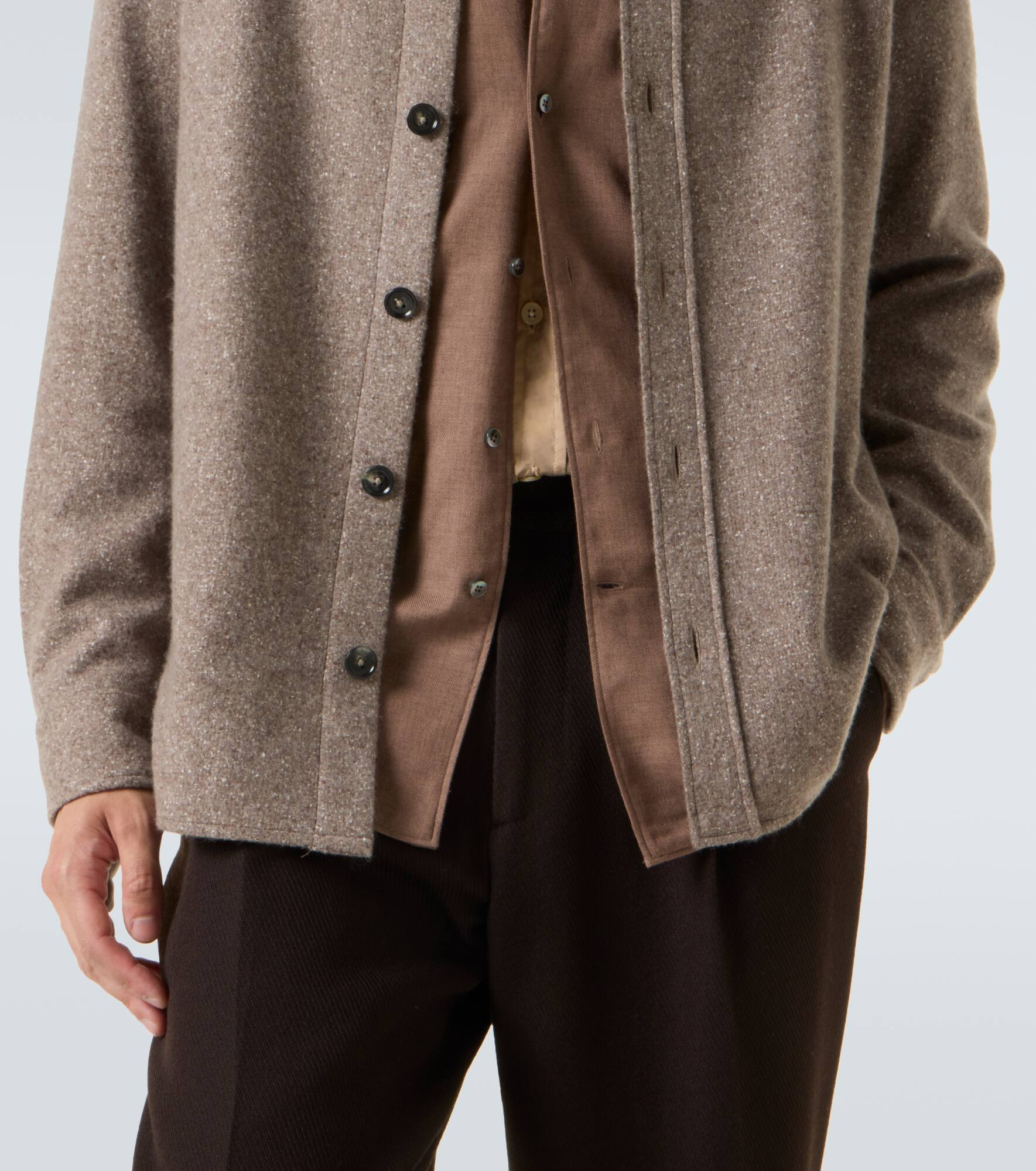 Cashmere and silk overshirt - 7