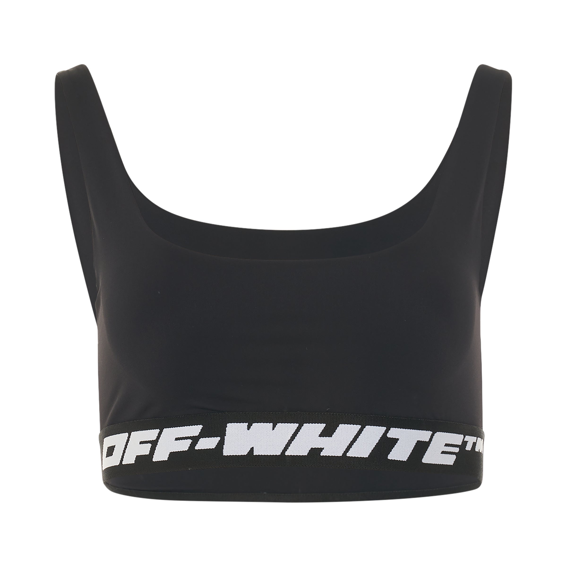 Athleisure Logo Brand Bra in Black - 1