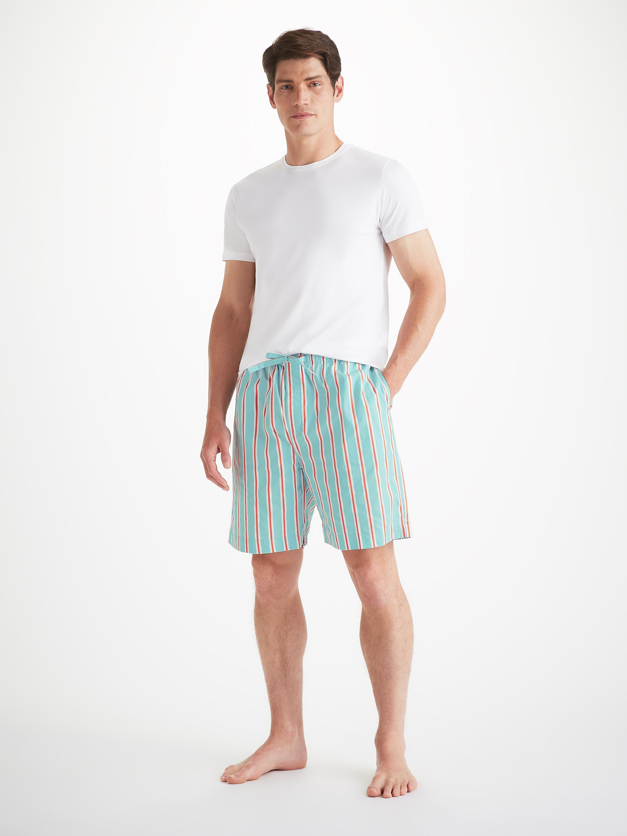 Men's Lounge Shorts Royal 223 Cotton Turquoise - 3