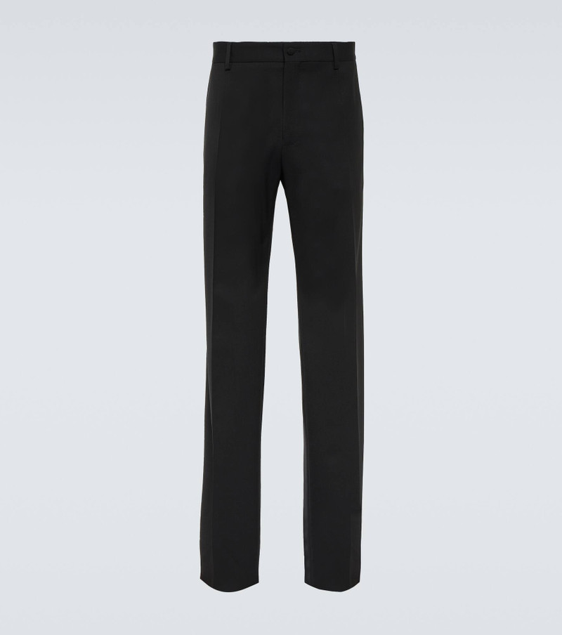 Wool-blend straight pants - 1
