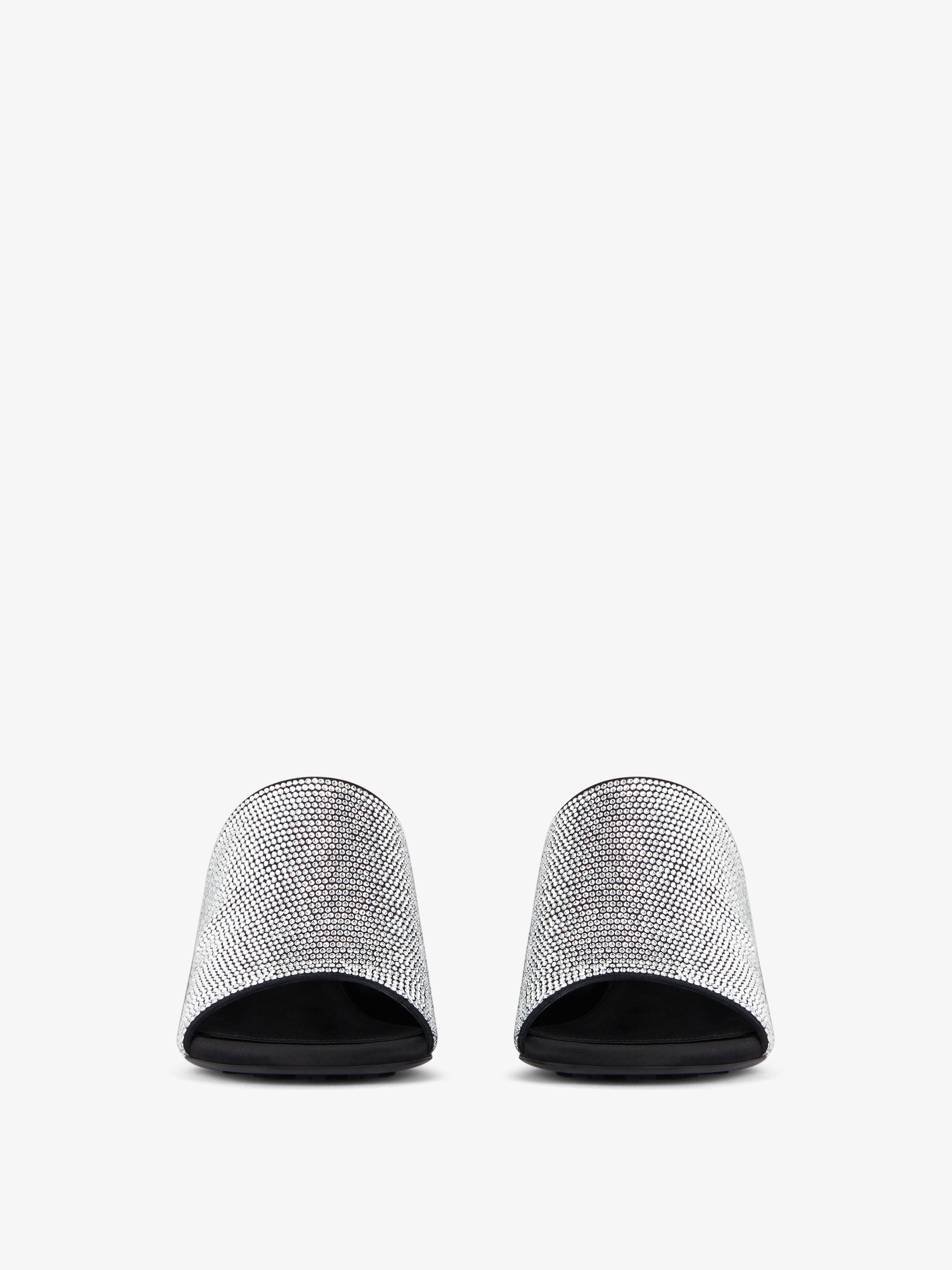 G CUBE MULES IN SATIN WITH STRASS - 2