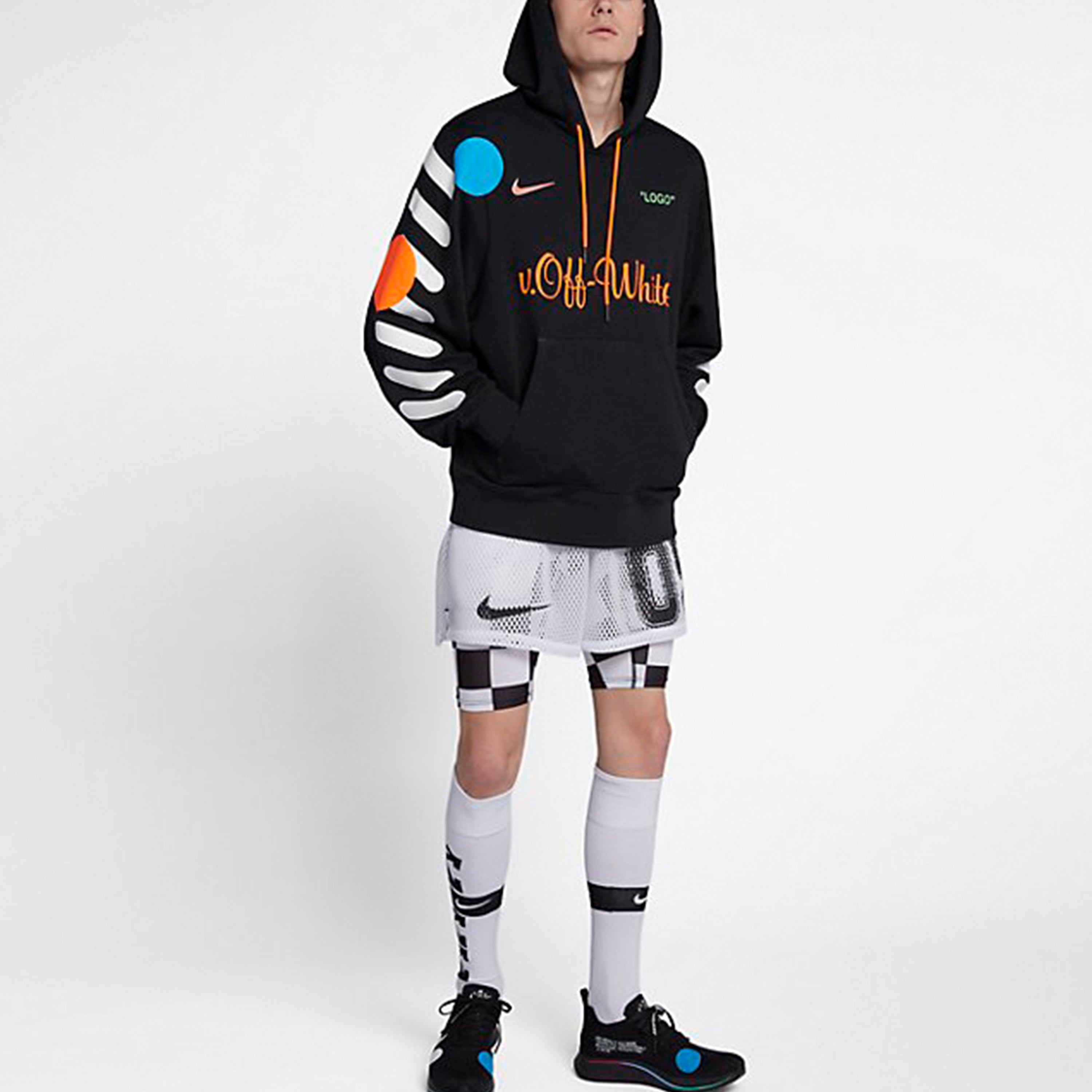 Nike x Off-White Hoodie 'Black Total Orange' AA3257-010 - 7
