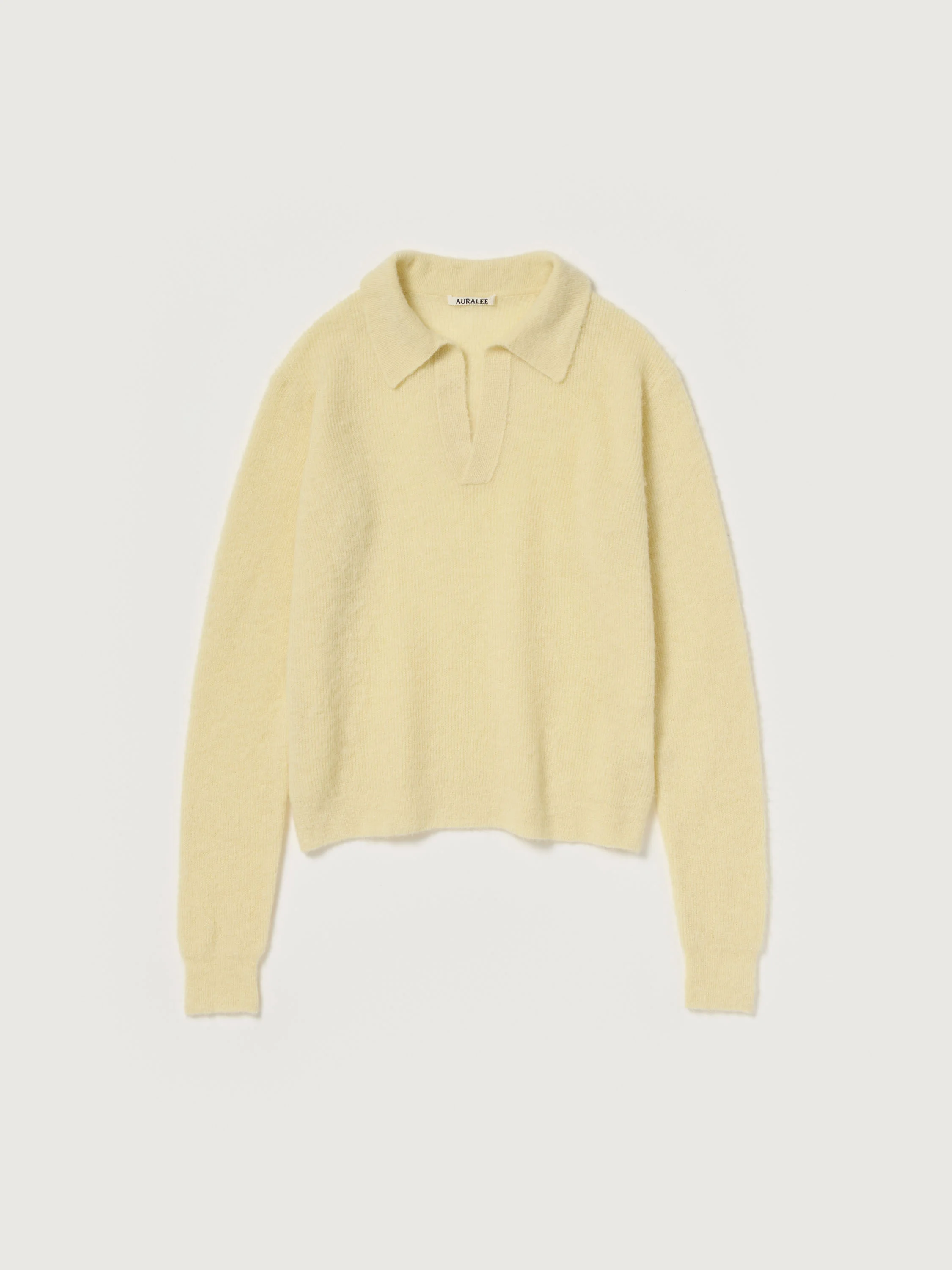 BABY SURI ALPACA SHEER KNIT SKIPPER POLO - 1