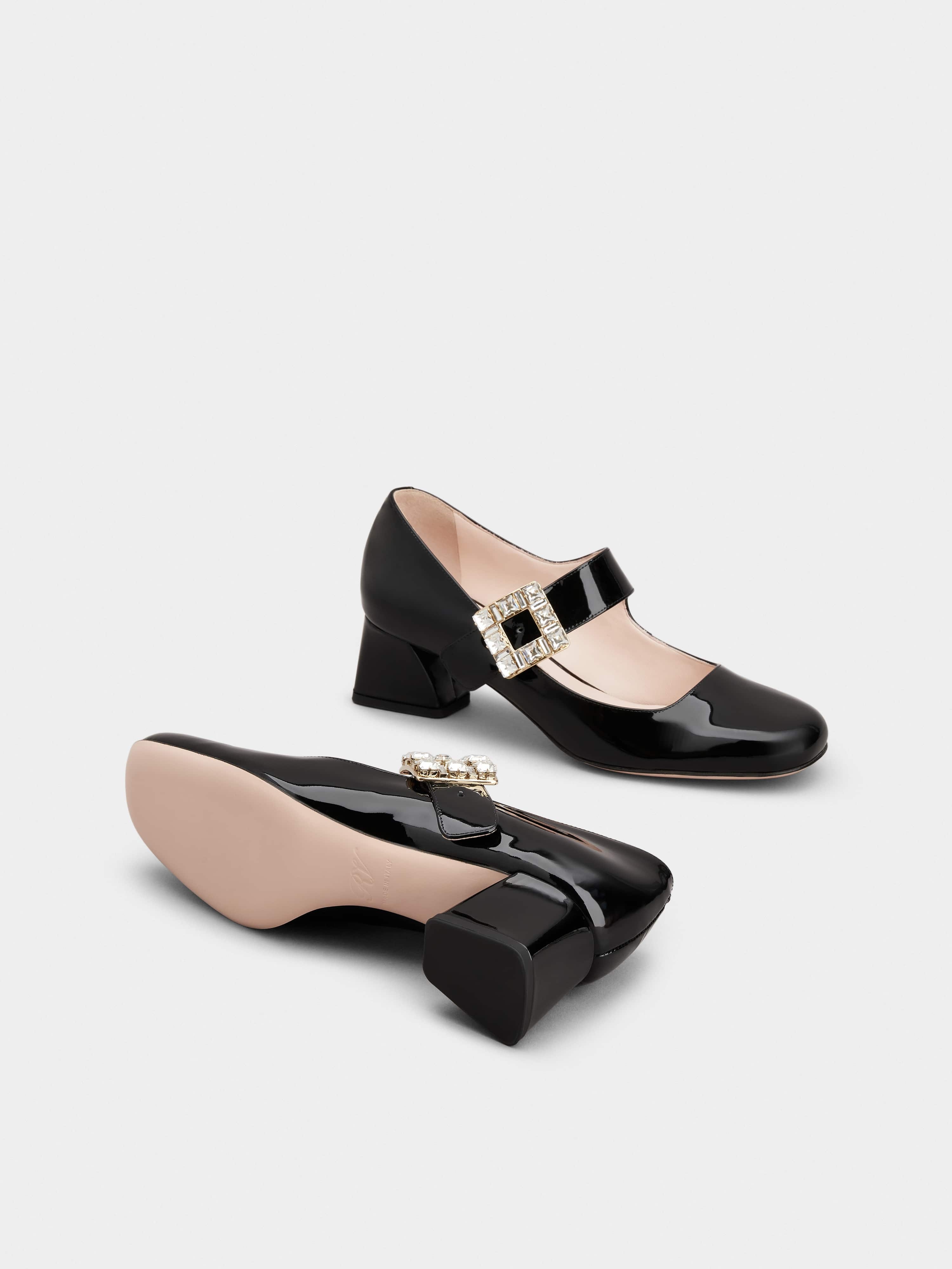 Très Vivier Rhinestone Buckle Babies Pumps - 6