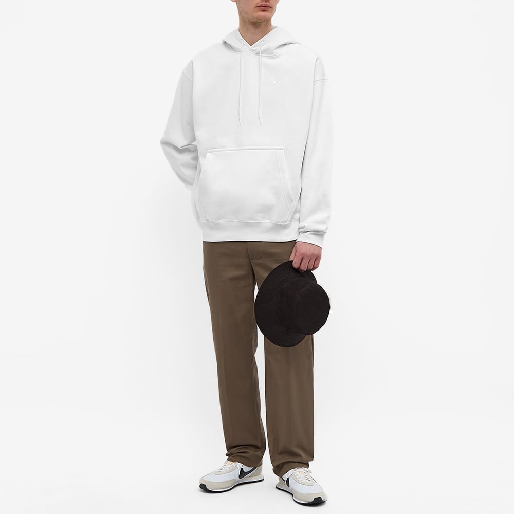 Men's Nike Small Logo Embroidered Solid Color Pullover Long Sleeves Hooded Sports White CV0552-121 - 2