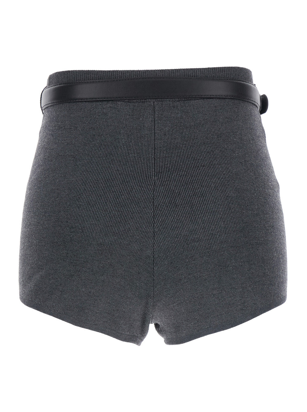 Self-Portrait Women Grey Knit Shorts - 2