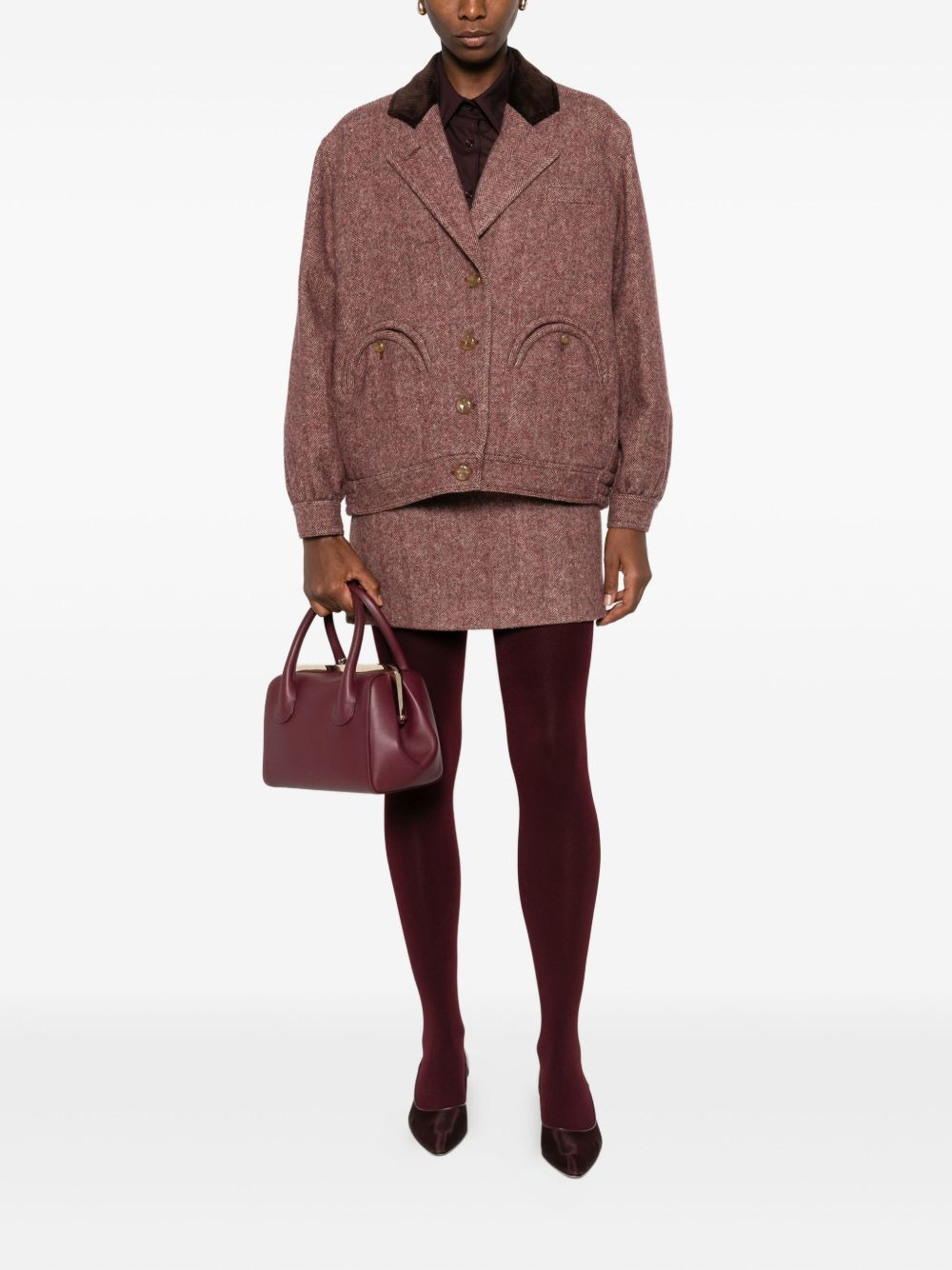 Cleo corduroy-collar bomber jacket - 2
