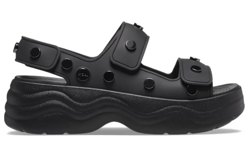 (WMNS) Crocs Skyline Studded Sandals 'Black' 209025-001 - 3