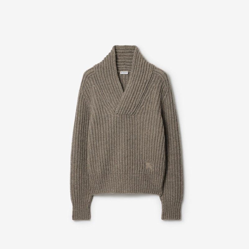 Shawl Collar Wool Sweater 1