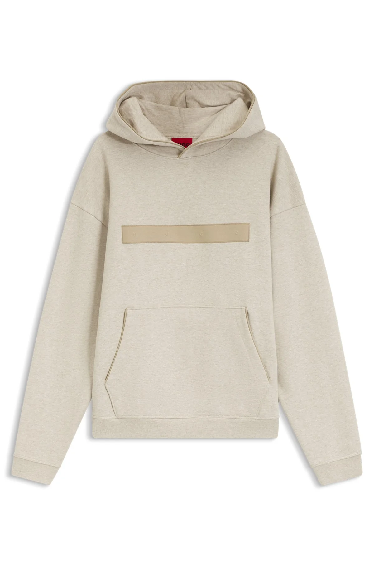 RELAXED-FIT COTTON TERRY HOODIE WITH WIDE-SET LOGO - 1