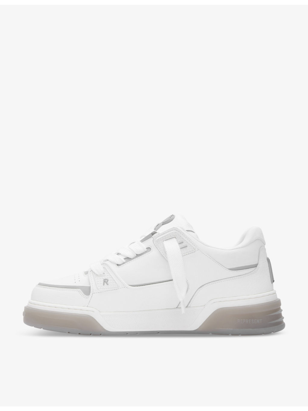 Studio panelled leather mid-top trainers - 5