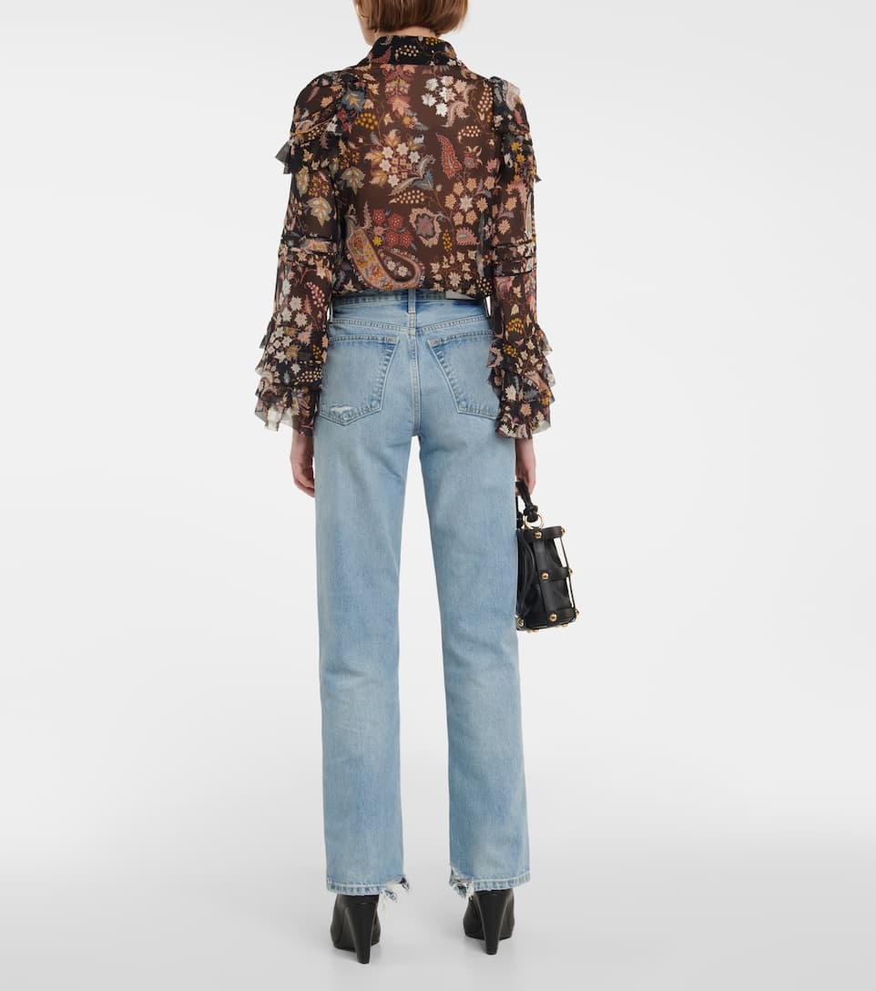 Mid-rise straight-leg jeans - 3