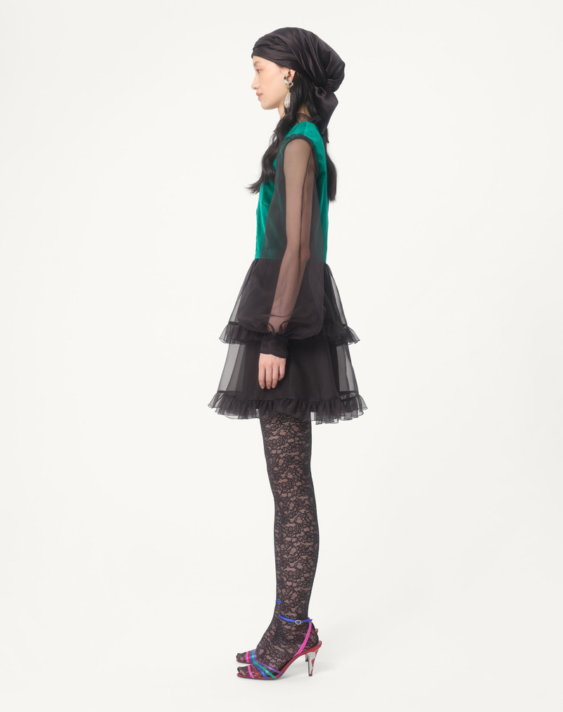 SHORT EMBROIDERED ORGANZA DRESS 8